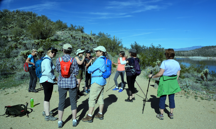11 gals hiking